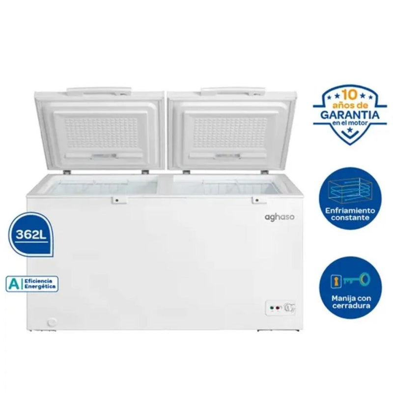 CONG-AGH02 AGHASO CONGELADOR BLANCO 362 LT