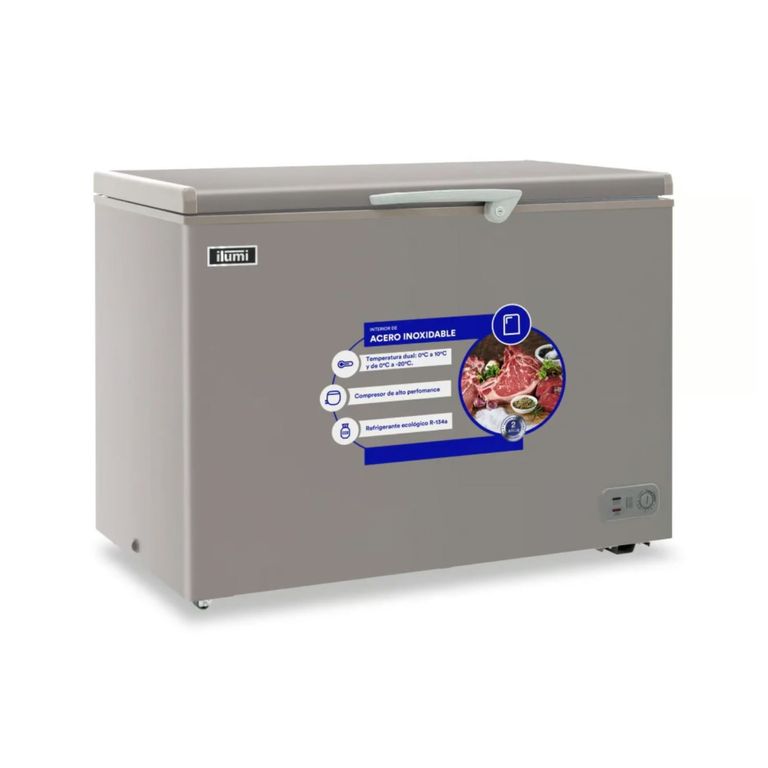 TFI-3400DG Congeladora con Tapa Dura 1puerta 340LTS Gris
