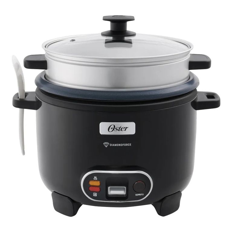 CKSTRC12DFBLK Olla Arrocera de 2.2 Lt. Oster Diamond Force 3 en 1 Negro