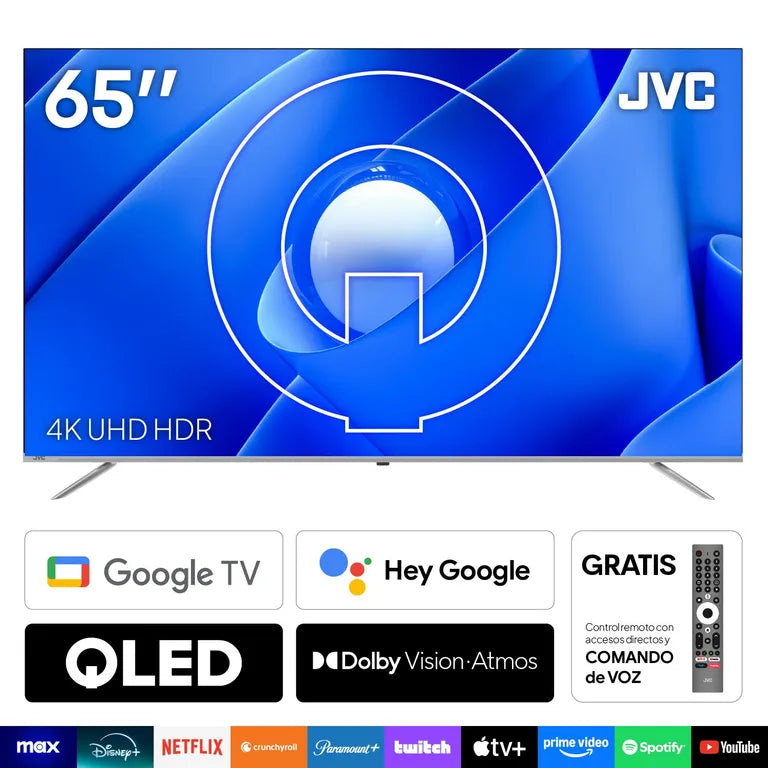 LT-65KM748 Televisor JVC QLED 65 " 4K Ultra HD Google TV