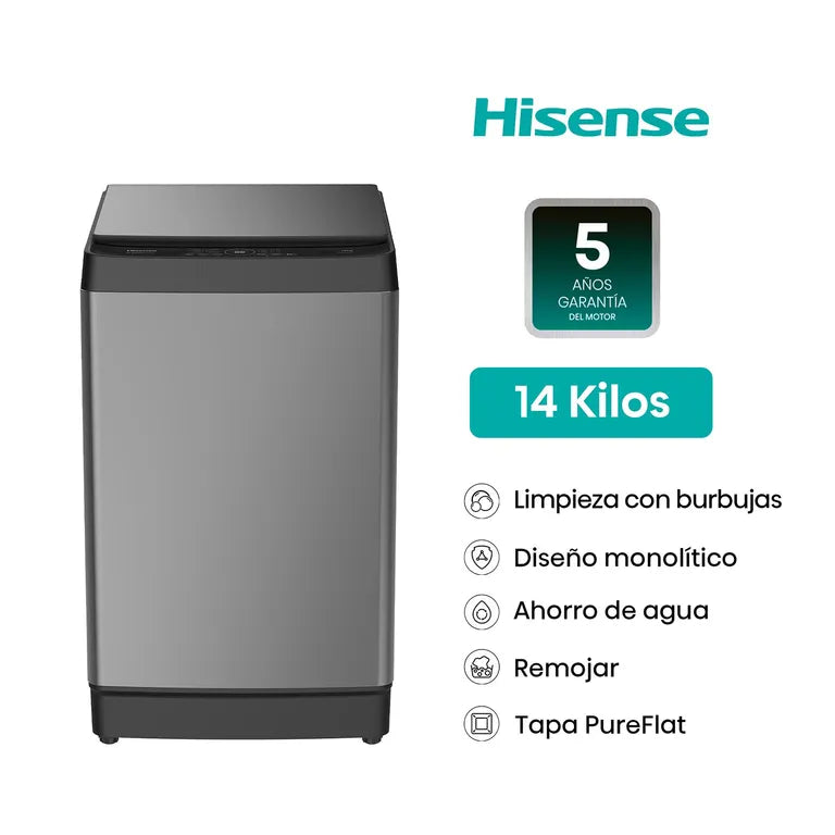 WT3K1423UT Lavadora Hisense 14kg carga superior