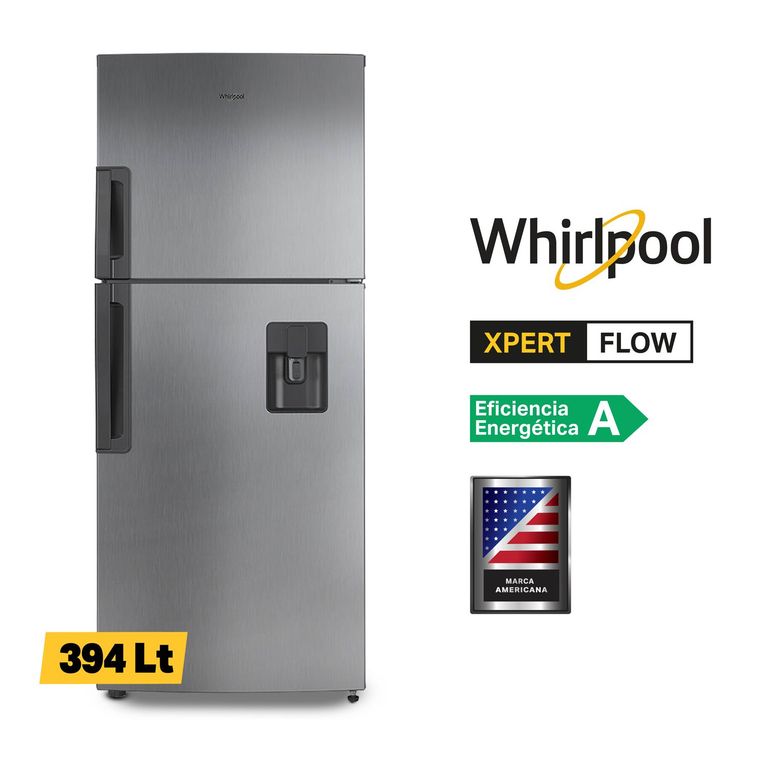 WRJ43AKGWW WHIRLPOOL REFRIGERADORA 394 LT PLOMO