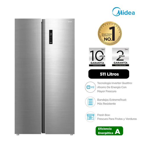 MDRS710FGR46PE Refrigerador Congelador Midea Silver 511LT