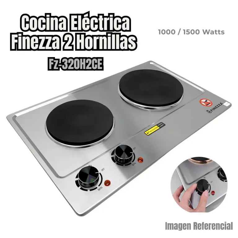 FZ-320H2CE Cocina eléctrica Finezza 2 hornillas