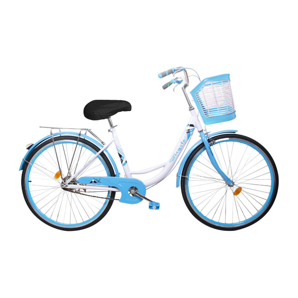 BBC26 BEST BICICLY ARO 26" VELOCIDAD UNICA CELESTE & BLANCO