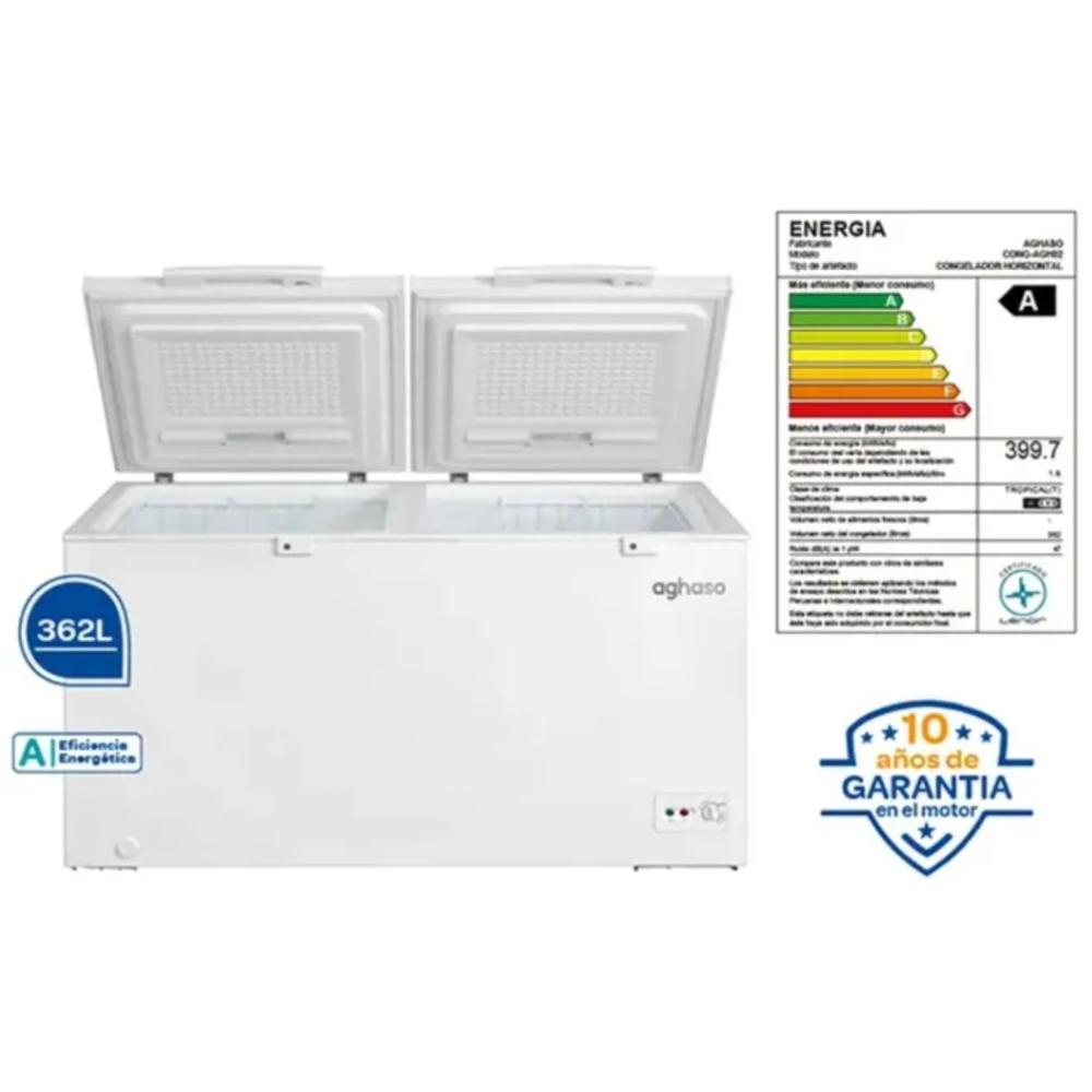 CONG-AGH02 AGHASO CONGELADOR BLANCO 362 LT