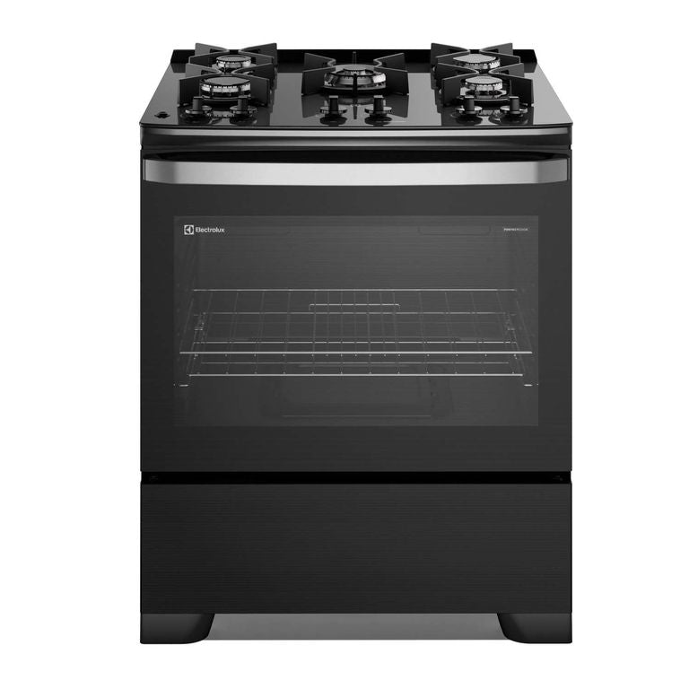 F5EGB Cocina Electrolux Freestanding 5 hornillas VaporBake Negra 76 cm