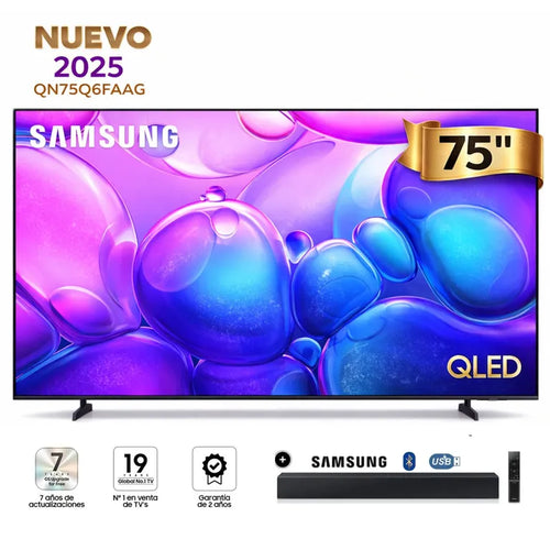 QN75Q6FAAGXPE Televisor Samsung 75 Qled 4k UHD 2025