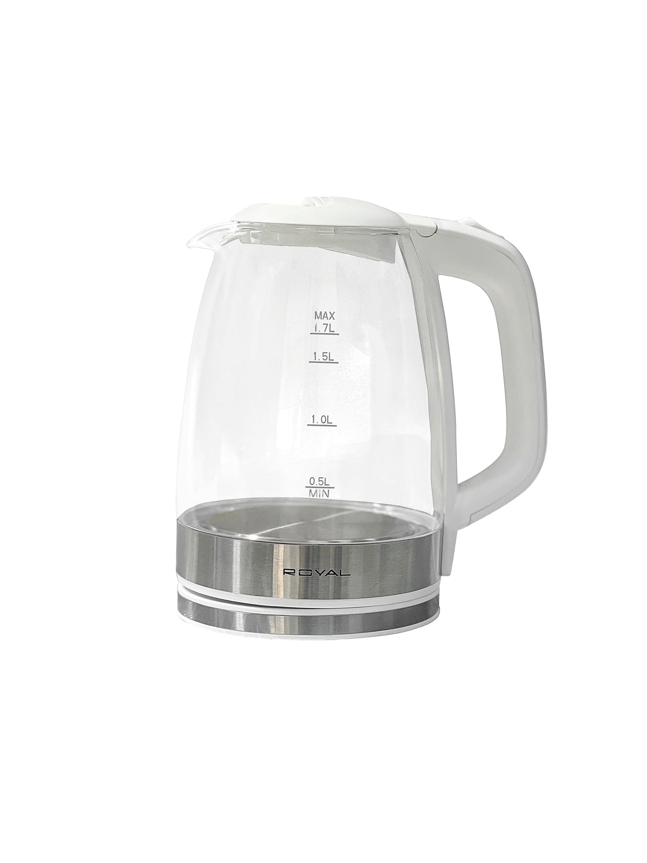RY-KEGX80 ROYAL HERVIDOR JARRA INALÁMBRICA DE VIDRIO  1.7 LT