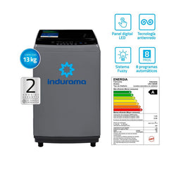 LRI-13DGR INDURAMA LAVADORA GRIS AUTOMATICA 13 KILOS