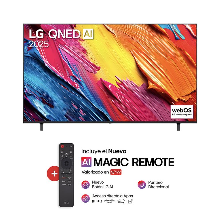 55QNED70ASA Televisor LG 55 QNED Smart TV UHD 4K Thinq Ai 2025