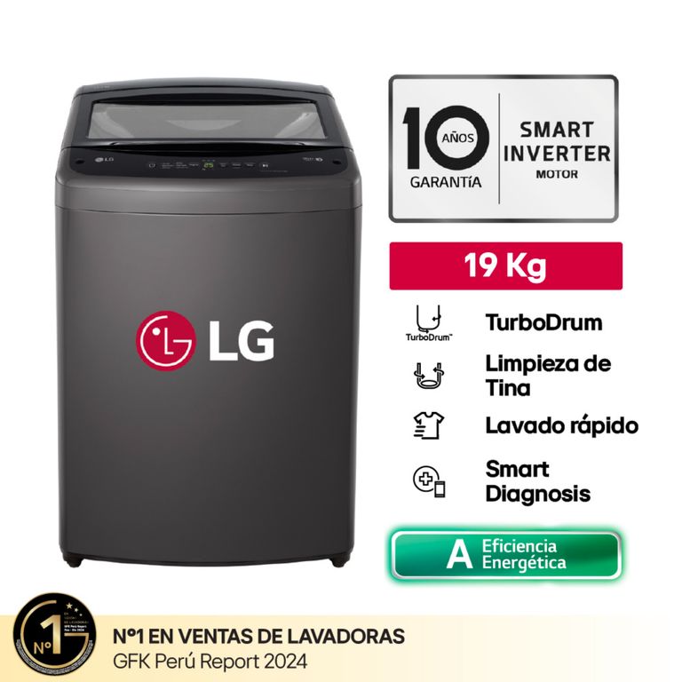 WT19BVTB Lavadora LG 19KG Carga Superior