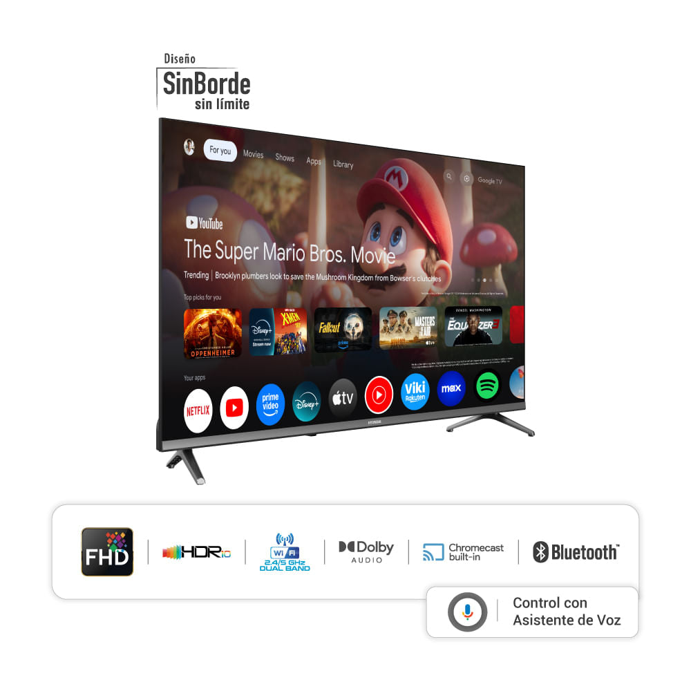 HYLED4029QG HYUNDAI TV 40 PULG QLED GOOGLE TV  FULL HD