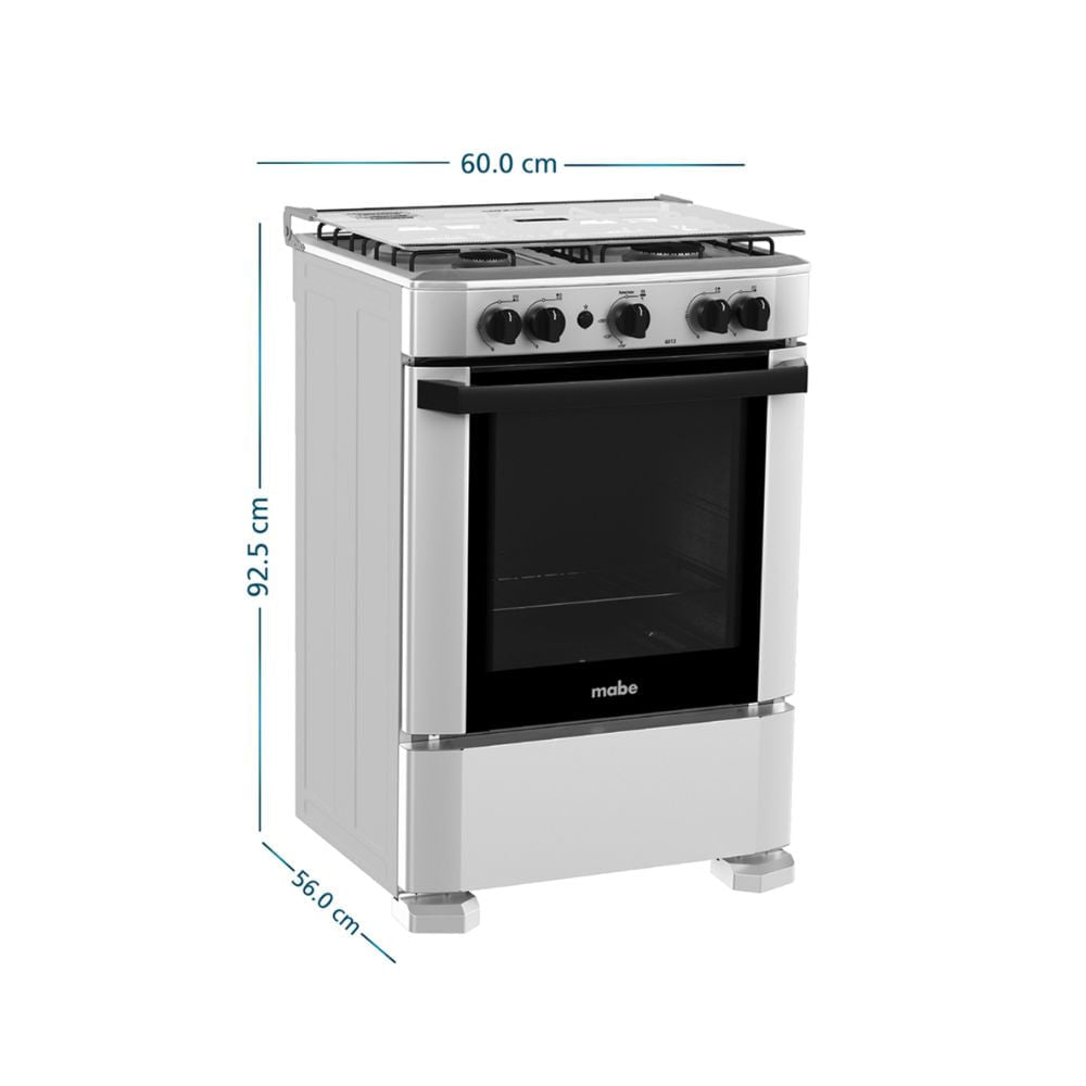 CMP6012AG1 Cocina de piso a Gas 60 cm Silver Mabe