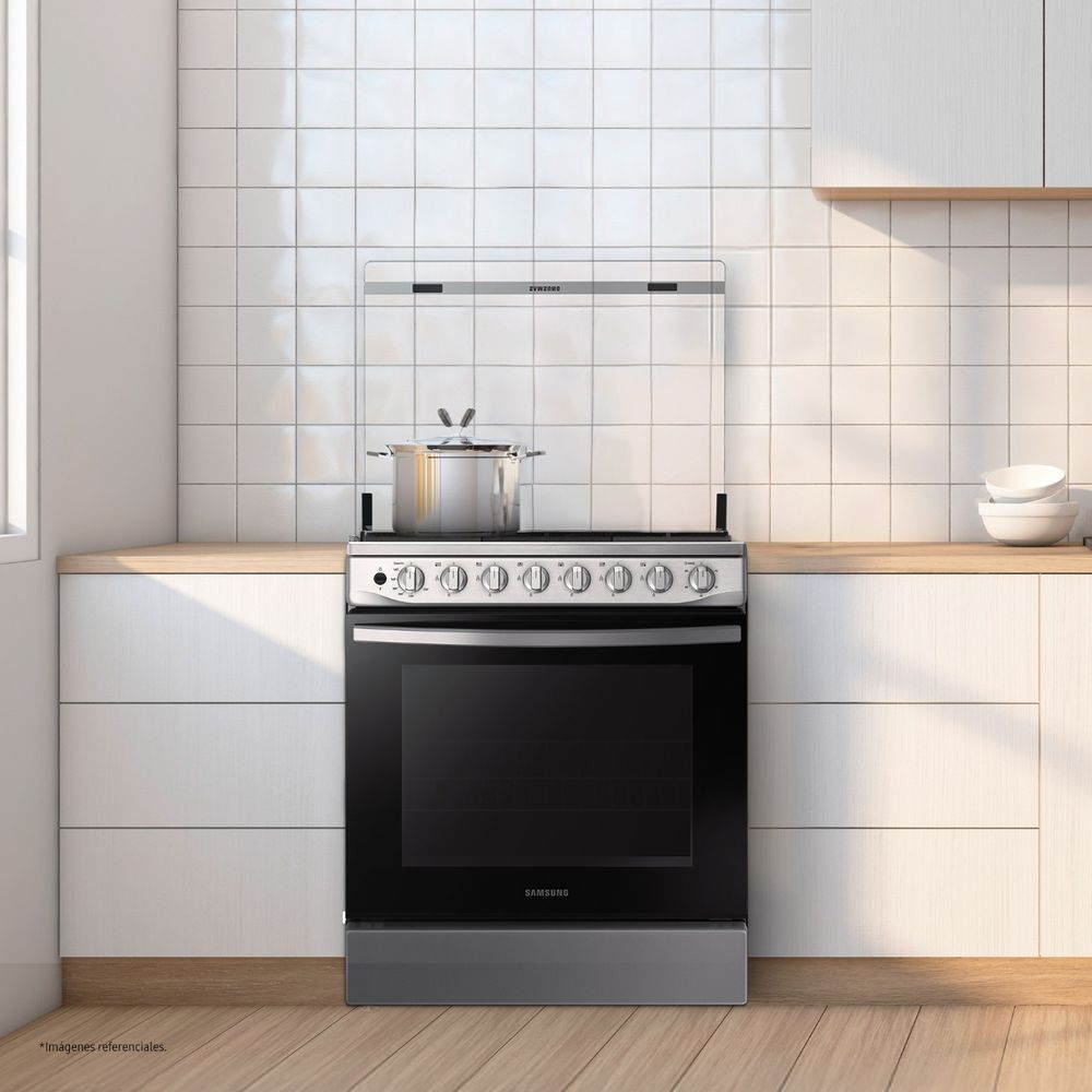 NX52T5311PS COCINA SAMSUNG A GAS 6 HORNILLAS CON PLANCHA Black Smog