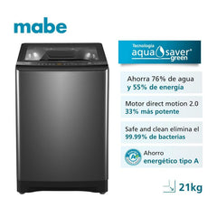 LMA1220WDGBB MABE LAVADORA AUTOMATICA 21 KG DIAMOND GRAY
