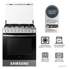 NX52T5311PS COCINA SAMSUNG A GAS 6 HORNILLAS CON PLANCHA Black Smog