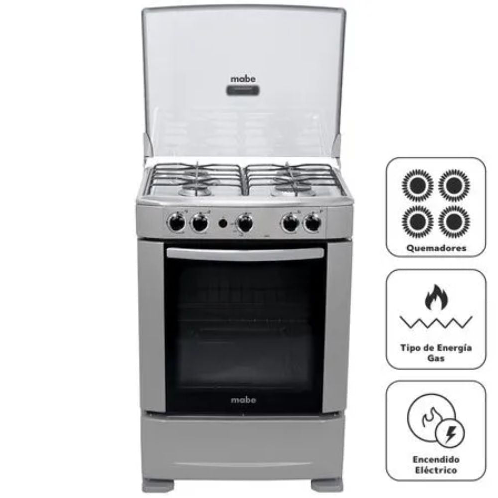 CMP6012AG1 Cocina de piso a Gas 60 cm Silver Mabe