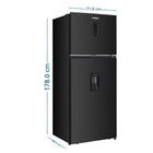 RMN415PAPRP0 Refrigeradora Mabe 417 L No Frost Black Steel C/ Disp