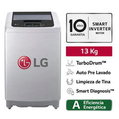 WT13DPBK LG LAVADORA SMART 13 KG GRIS