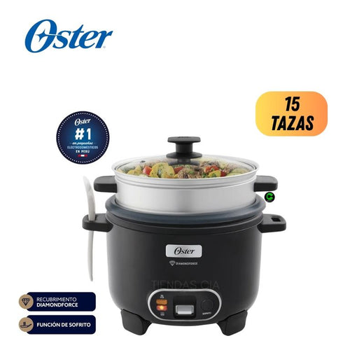 CKSTRC15DFBLK Arrocera Oster 2.8Lt Recubrimiento DiamondForce Negra