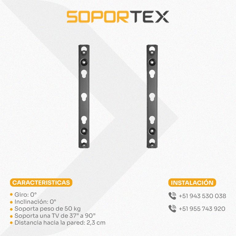 SP-3775 SOPORTEX DE PARED PARA TV 37" A 90" HASTA 50 KL