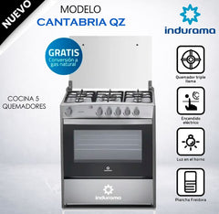 CANTABRIA QZ COCINA INDURAMA 5 HORNILLAS
