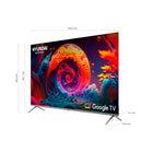 HYLED6513QG Televisor Hyundai 65"  QLED GOOGLE TV UHD 4K Gris